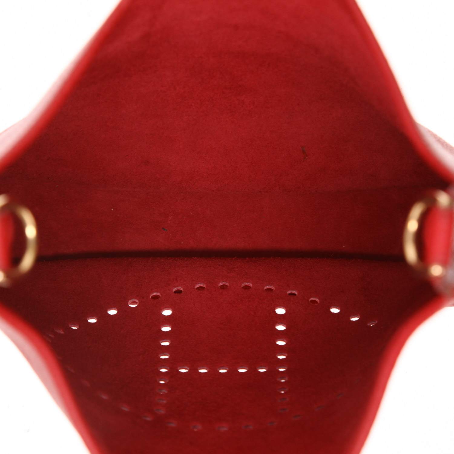 Borsa a tracolla Hermès  Evelyne in pelle togo rossa - Detail D3