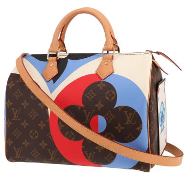 Borsa a tracolla Louis Vuitton  Speedy 30 in tela monogram marrone e pelle naturale