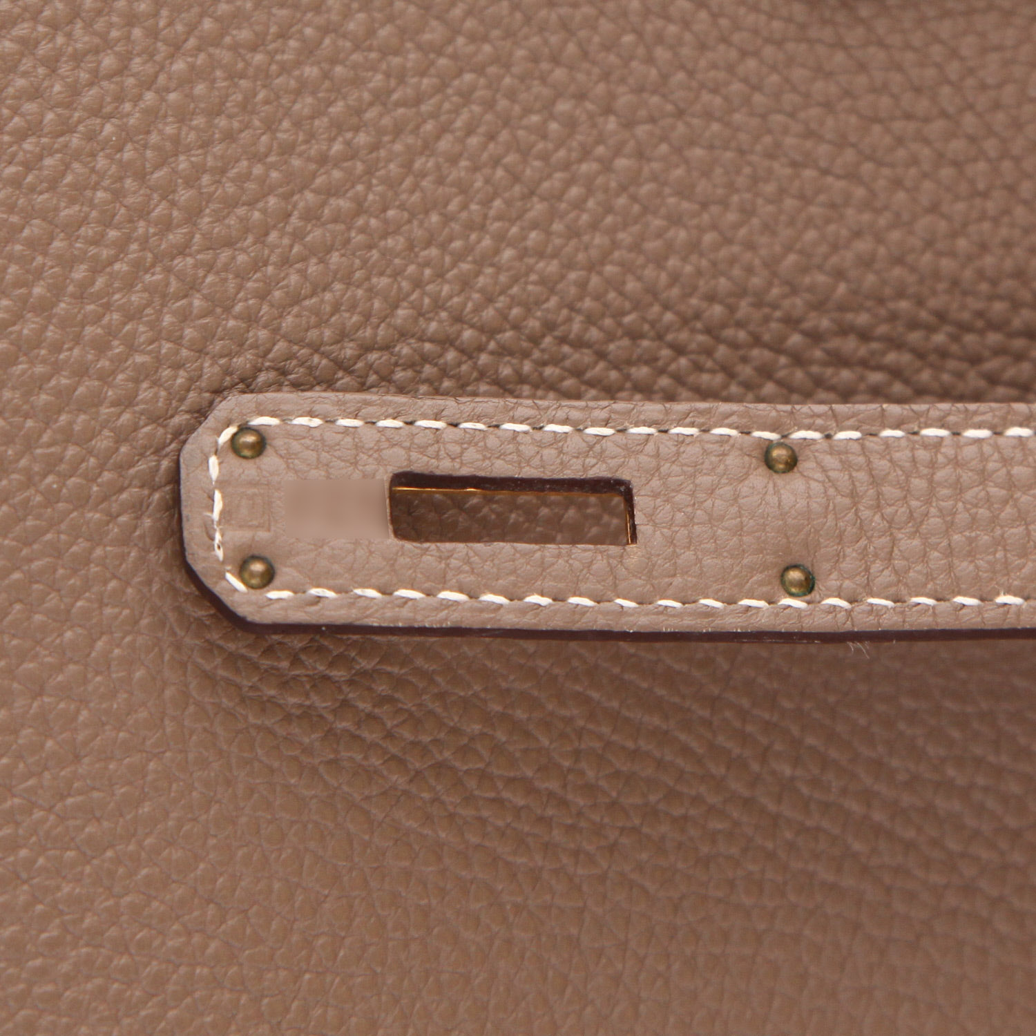 Hermès  Birkin 35 cm handbag  in etoupe togo leather - Detail D4