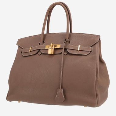 Sac à main Hermès  Birkin 35 cm en cuir togo étoupe