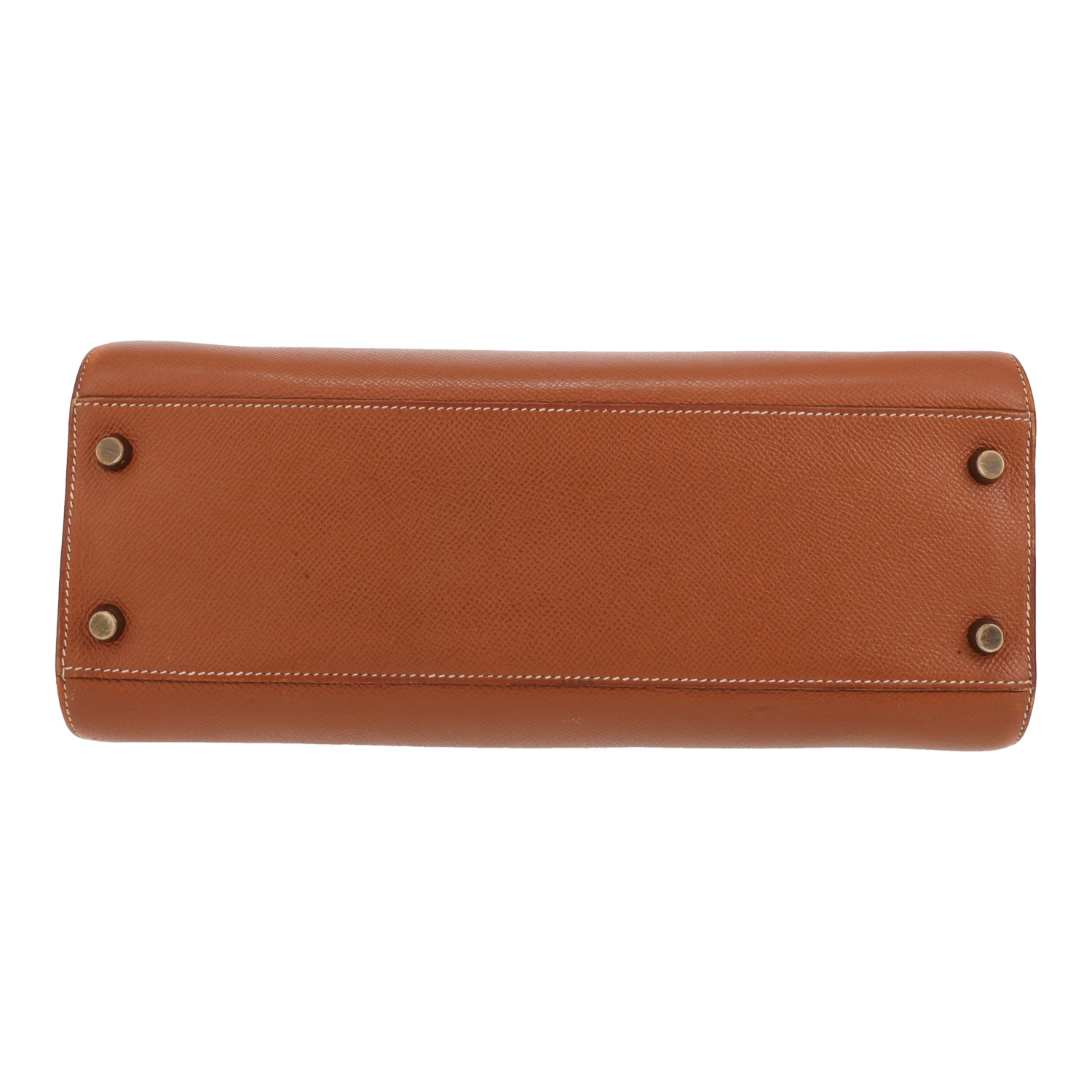 Hermès  Kelly Sport handbag  in gold Courchevel leather - Detail D1