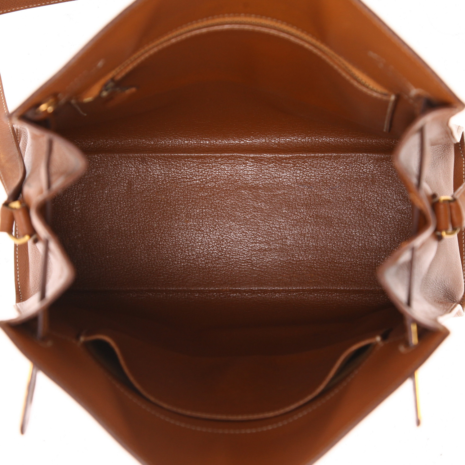 Sac à main Hermès  Kelly Sport en cuir Courchevel gold - Detail D3