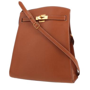 Sac à main Hermès  Kelly Sport en cuir Courchevel gold