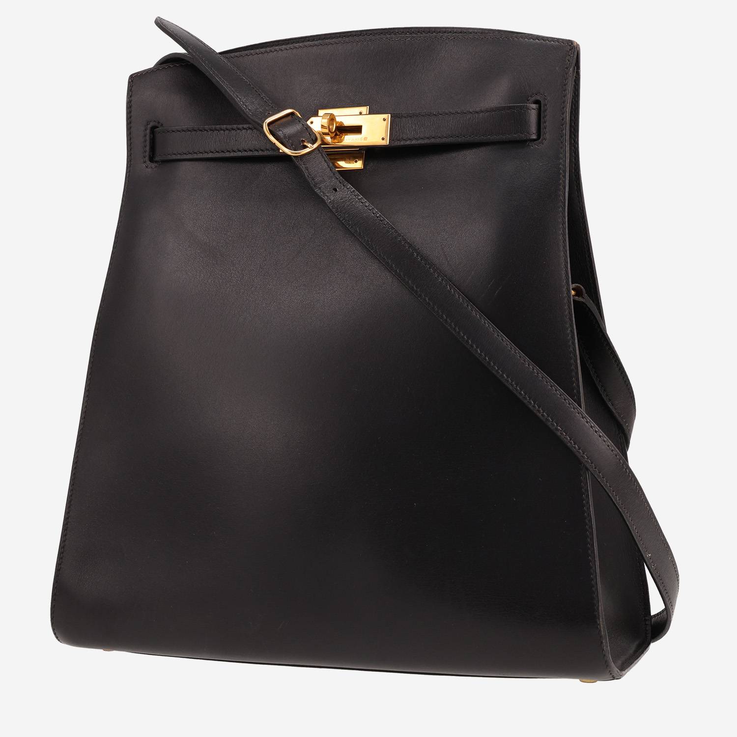 Bolso Hermès Kelly Sport de piel negra tipo «box»