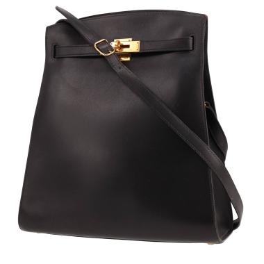 Bolso Hermès Kelly Sport de piel negra tipo «box»