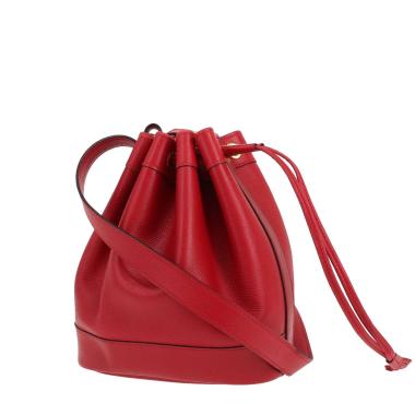 Sac bandoulière Hermès  Market petit modèle  en cuir Courchevel rouge Vif