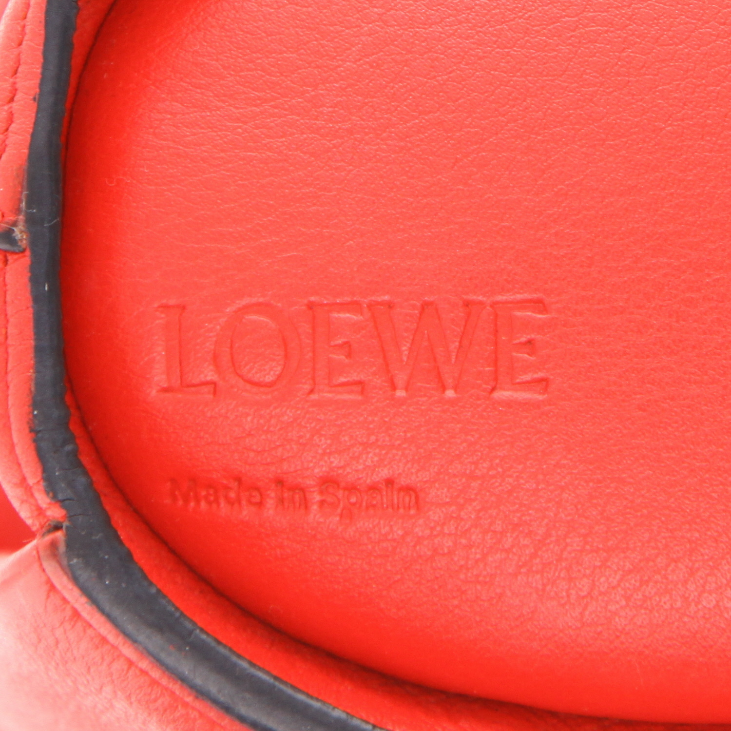 Sac bandoulière Loewe  Elephant Pocket en cuir rouge - Detail D2