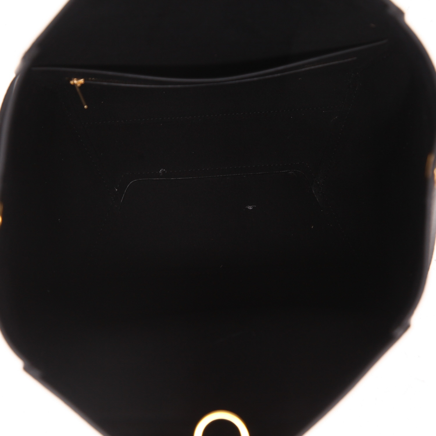Celine  Sac Sangle handbag  in black grained leather - Detail D3