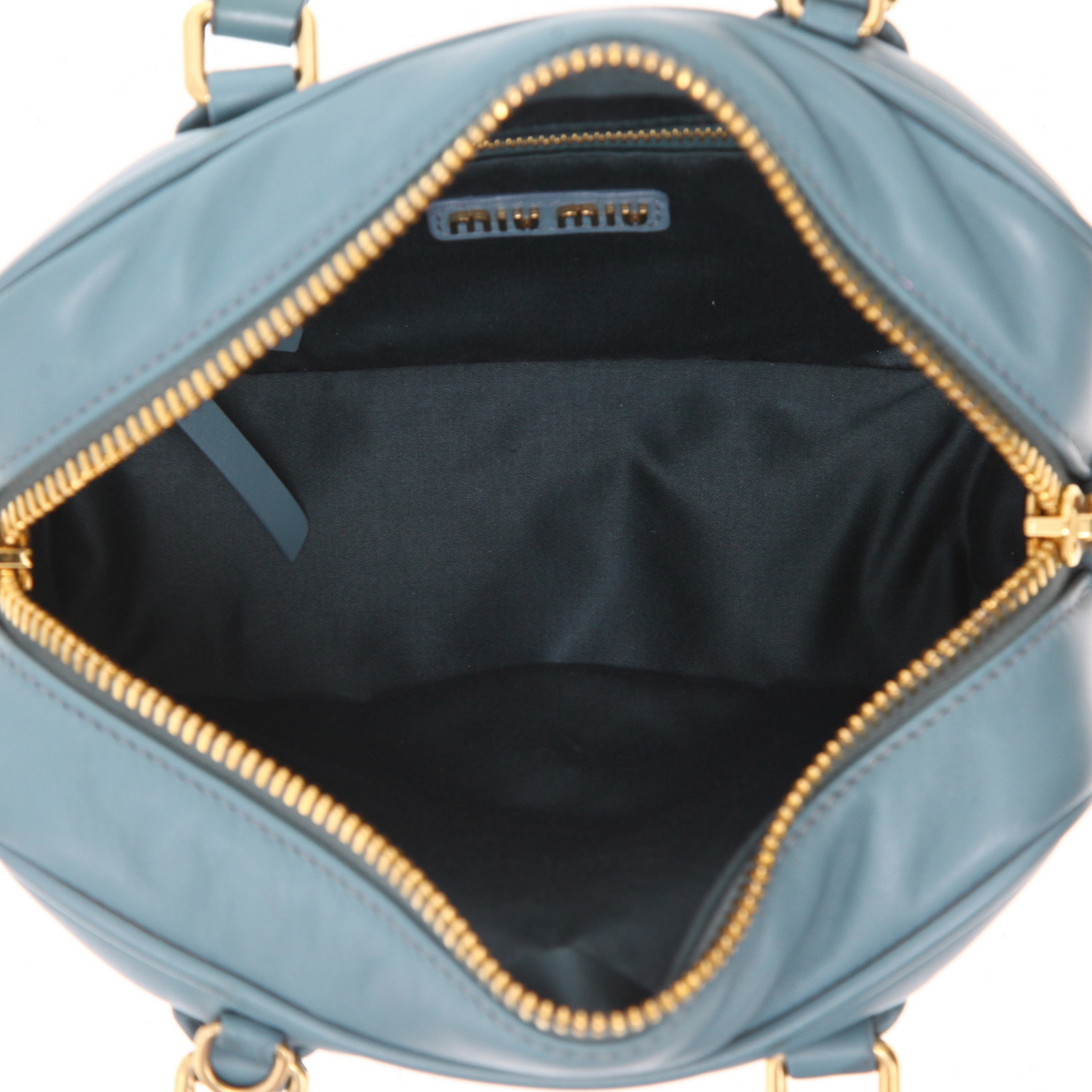 Borsa a tracolla Miu Miu  Arcadie in pelle blu - Detail D3