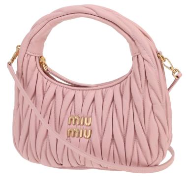 Miu Miu  Miu Wander shoulder bag  in pink quilted leather