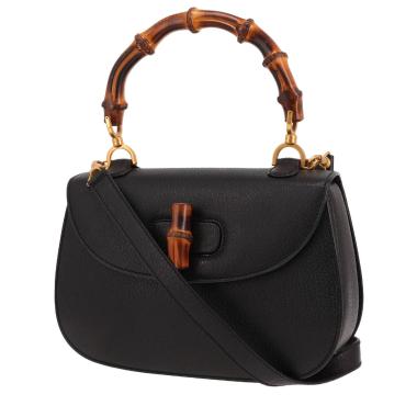 Bolso Gucci Bambou de piel de pecarí Negro y bambú