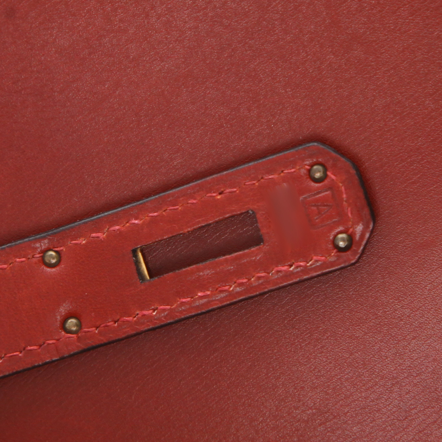 Sac à main Hermès  Kelly 35 cm en cuir box bordeaux - Detail D4