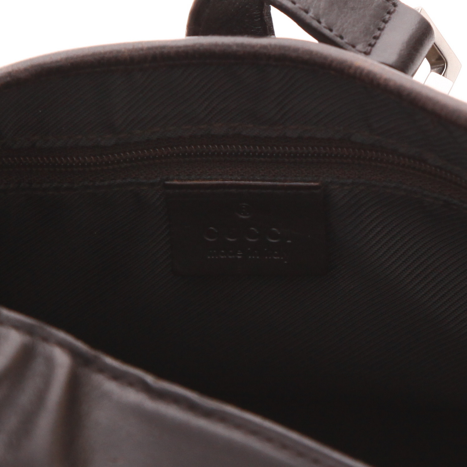 Bolso de mano Gucci  Jackie en tejido "sûpreme GG" beige y cuero marrón - Detail D2