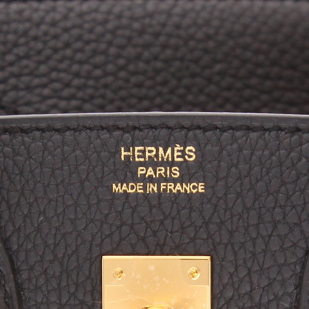 Sac à main Hermès  Birkin 25 cm en cuir togo Plomb - Detail D2
