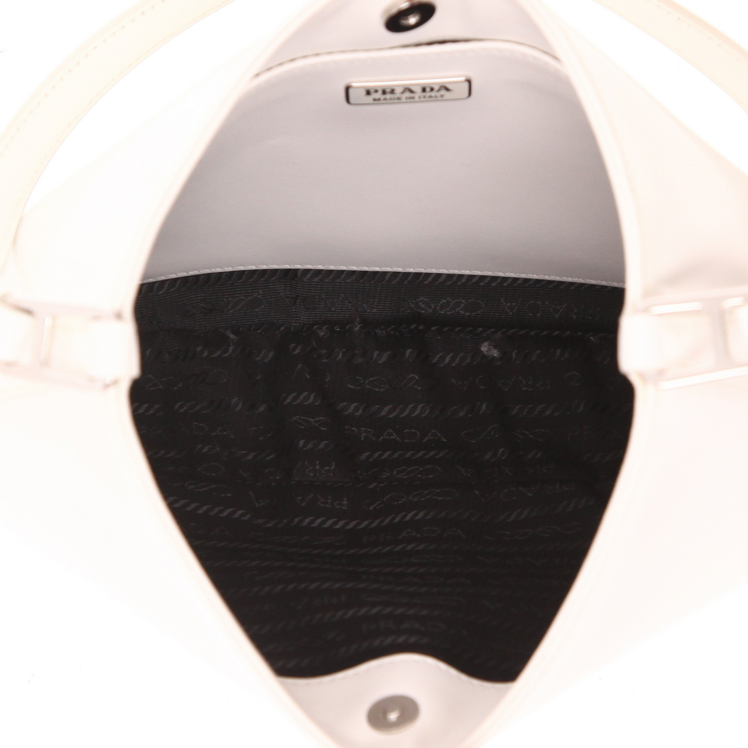 Sac à main Prada  Cleo en cuir blanc - Detail D3