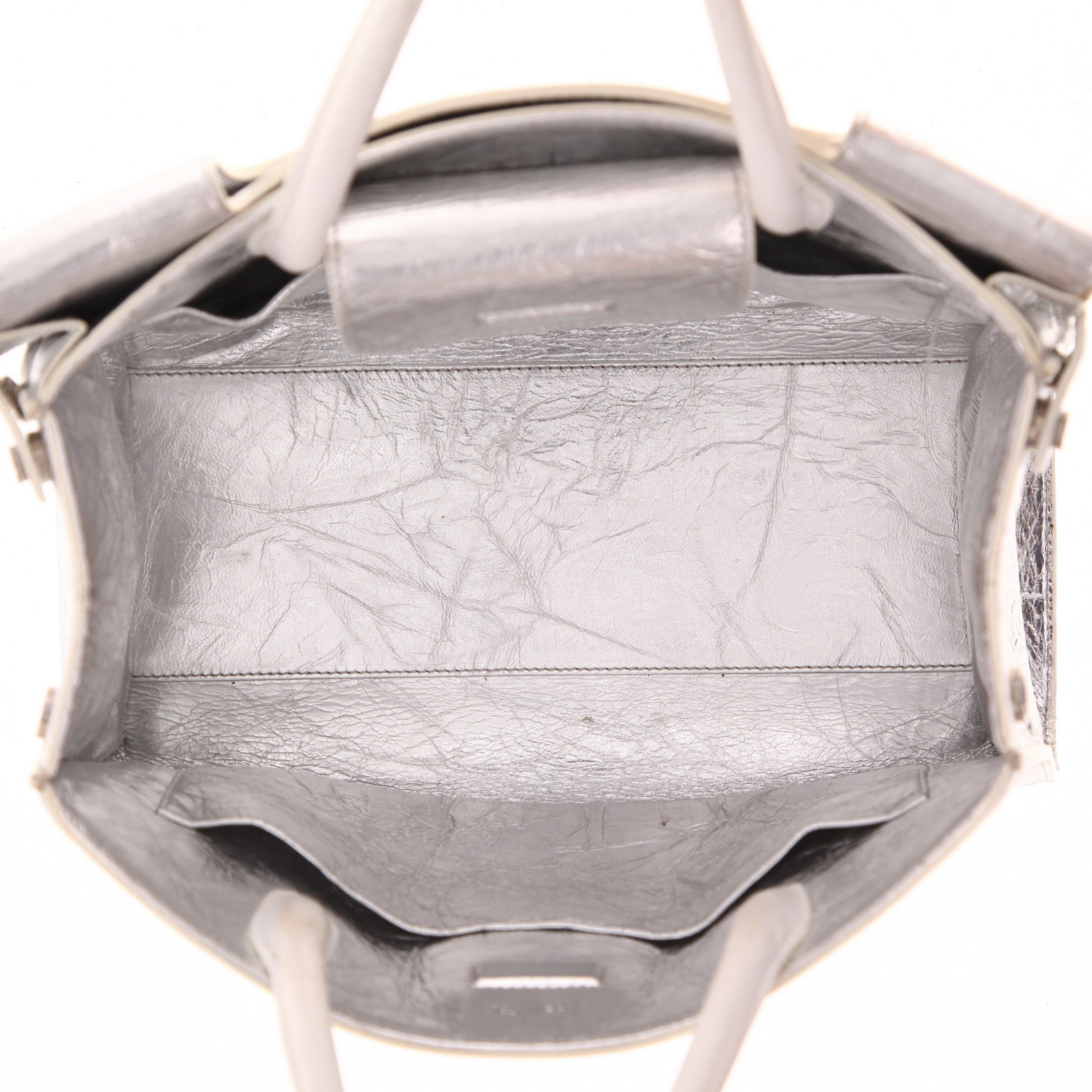 Dior  Diorever handbag  in silver leather - Detail D3