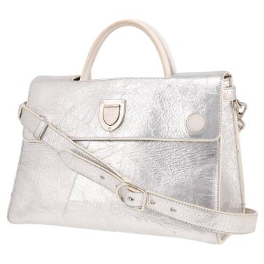 Sac à main Dior  Diorever en cuir argenté