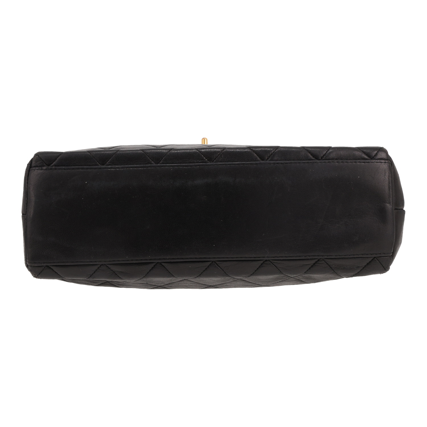 Bolso de mano Chanel  Vintage en cuero acolchado negro - Detail D1