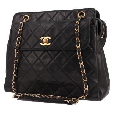 Sac à main Chanel  Vintage en cuir matelassé noir