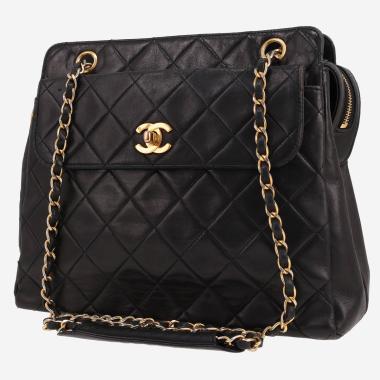 Chanel  Vintage handbag  in black quilted leather