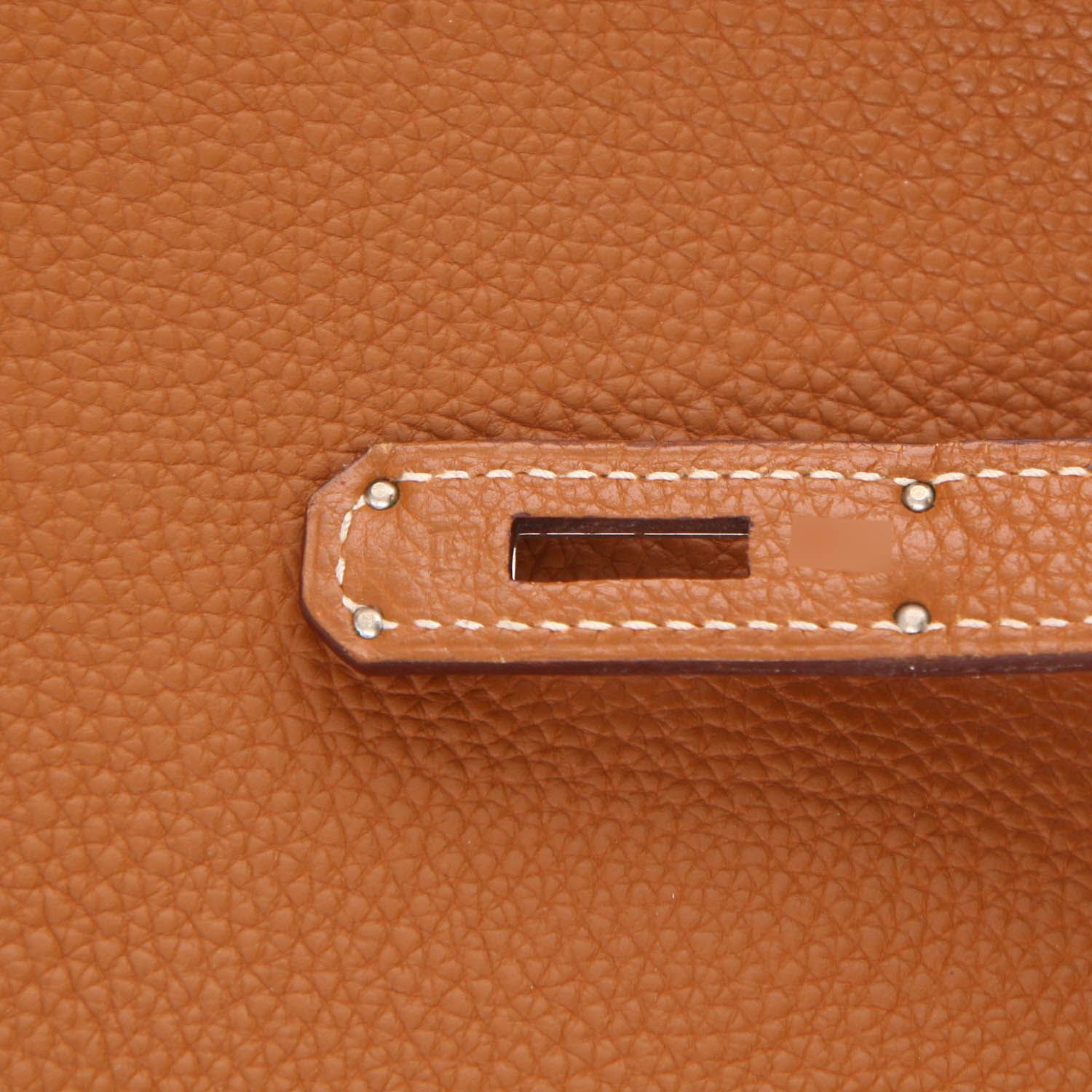 Hermès Birkin handbag, 35 cm, in gold Togo leather - Detail D4