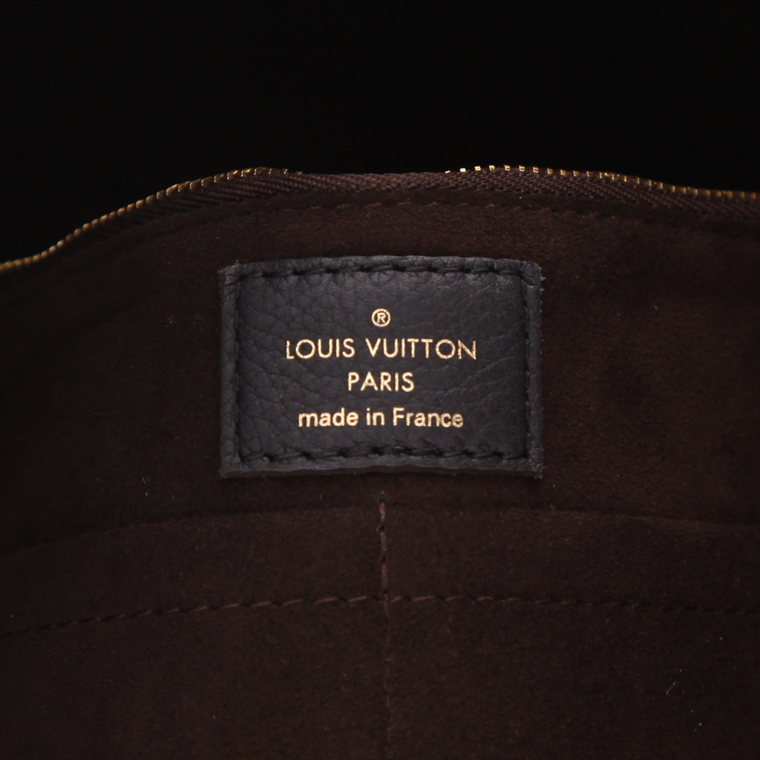 Bolso Cabás Louis Vuitton  Kimono en lona Monogram marrón y cuero negro - Detail D2