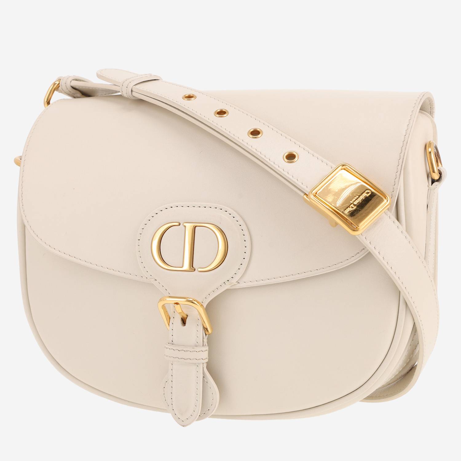 Borsa a tracolla Dior  Bobby in pelle color crema