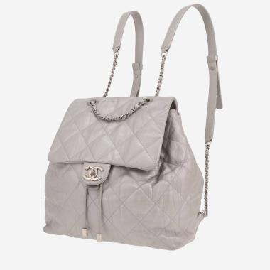 Zaino Chanel  Sac à dos in pelle trapuntata grigia