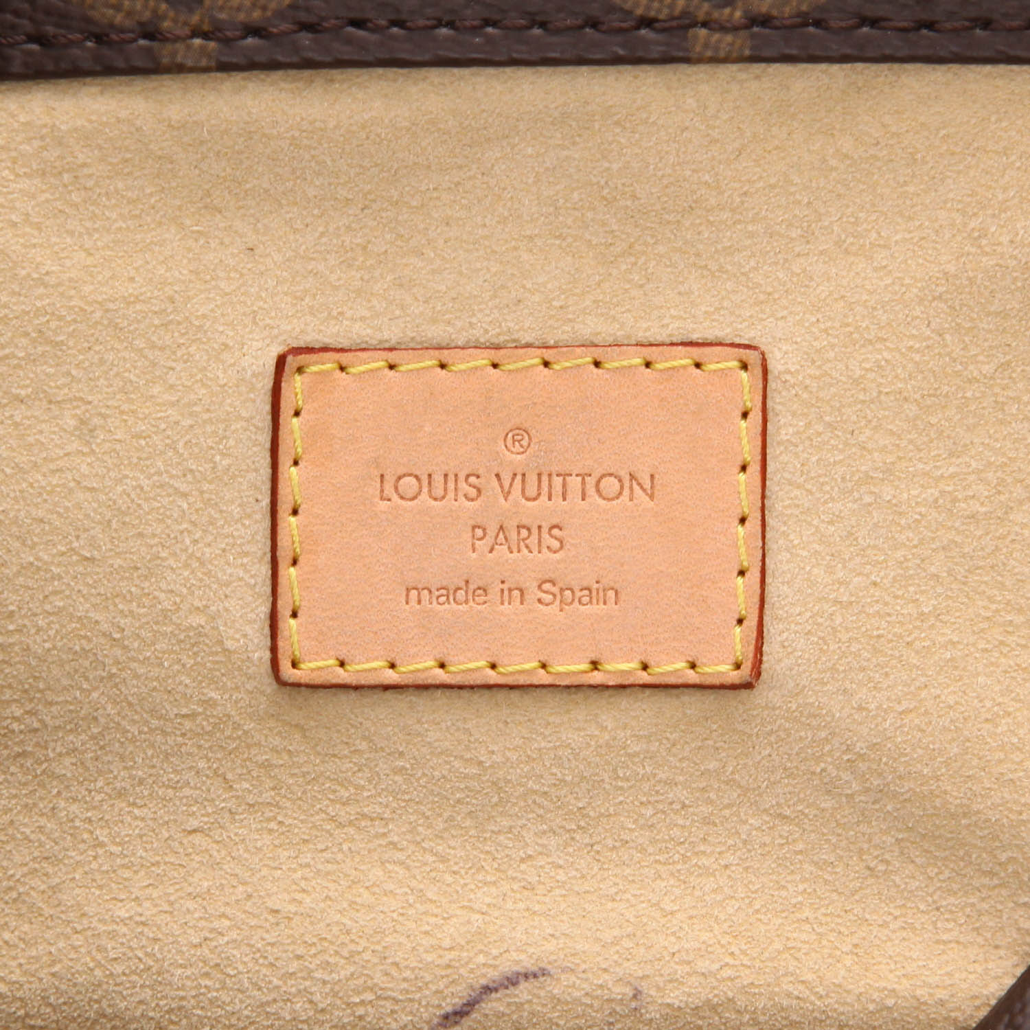 Bolso Louis Vuitton Artsy de lona Monogram marrón y piel natural - Detail D2