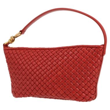 Borsa Bottega Veneta   in pelle intrecciata rossa