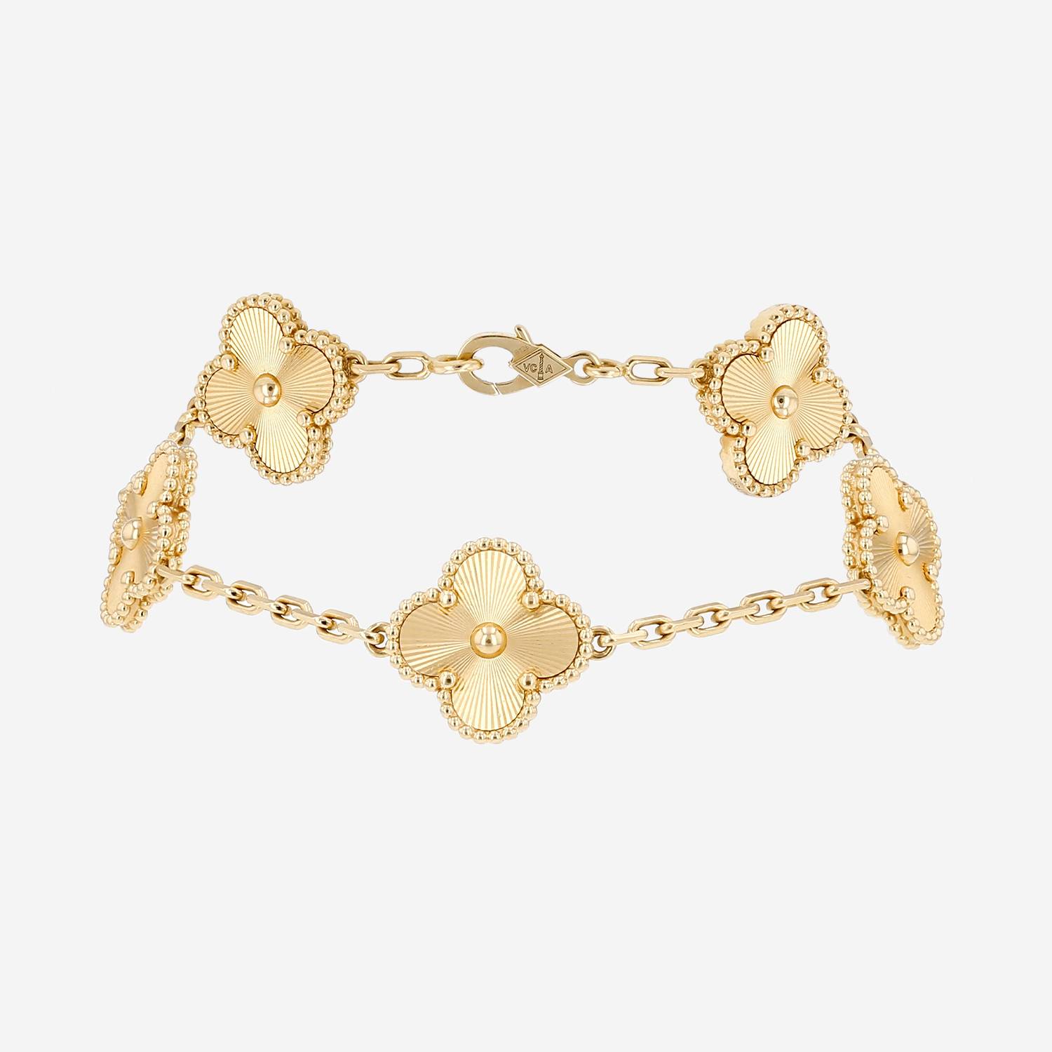 Bracciale Van Cleef & Arpels Vintage Alhambra in oro giallo