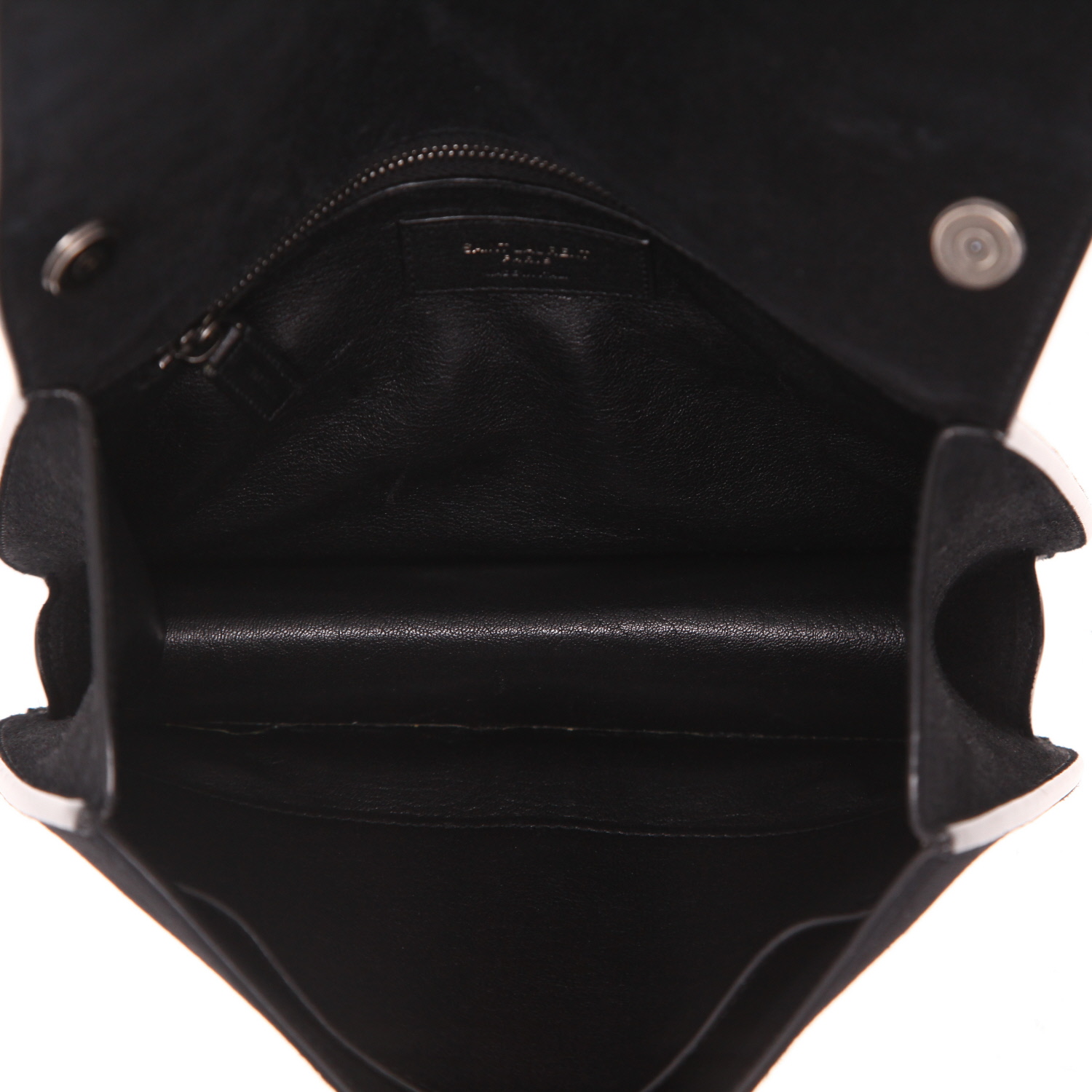 Saint Laurent  Carré Satchel handbag  in black Veau velours - Detail D3