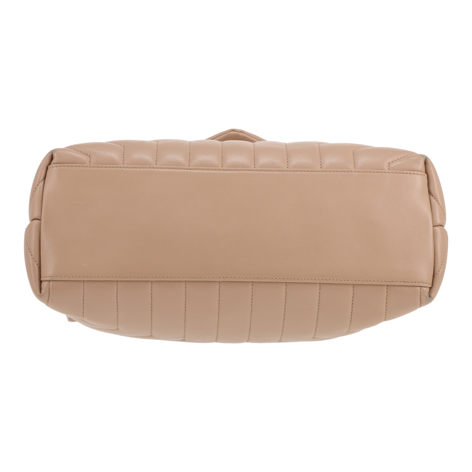 Borsa a tracolla Saint Laurent  Loulou in pelle trapuntata a zigzag beige - Detail D1