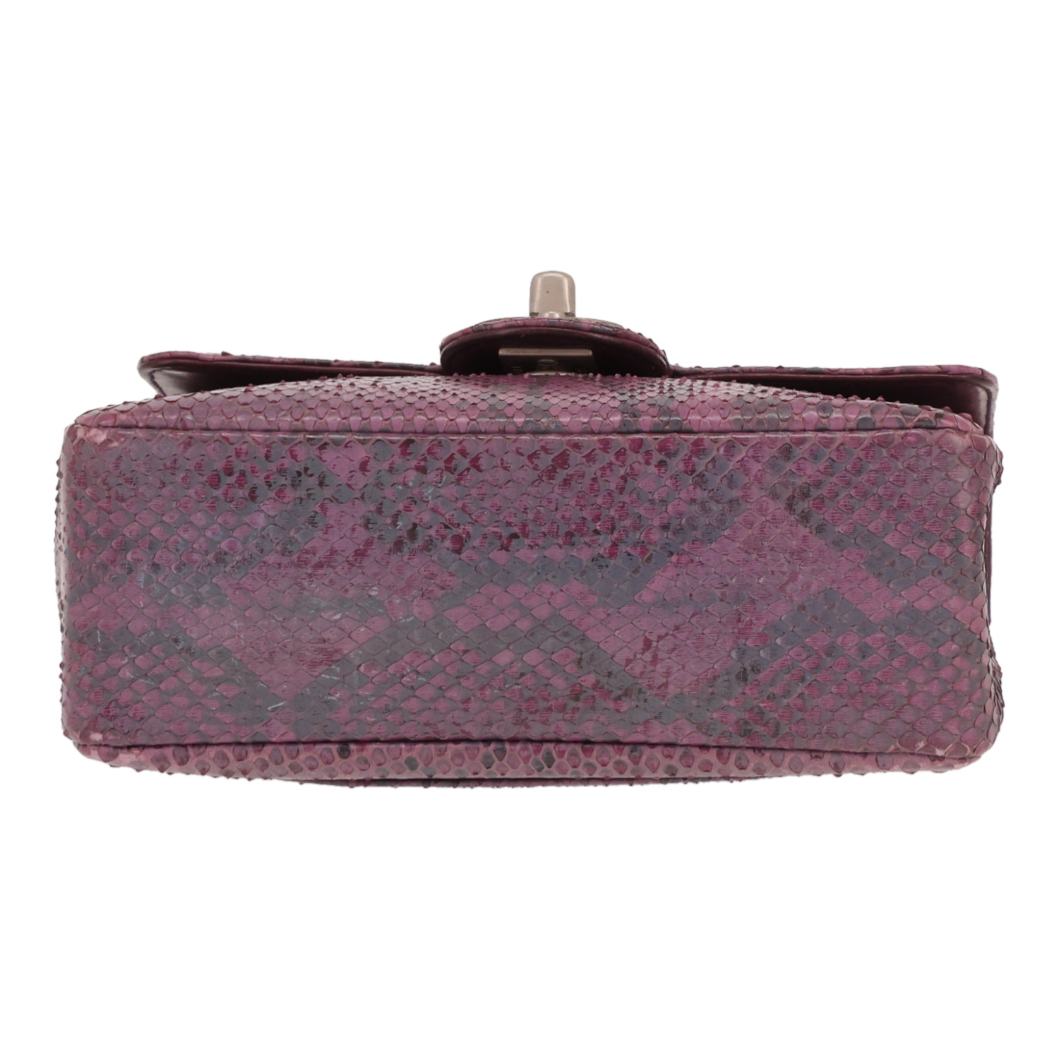 Borsa a tracolla Chanel  Timeless Mini Carré in pitone viola - Detail D1