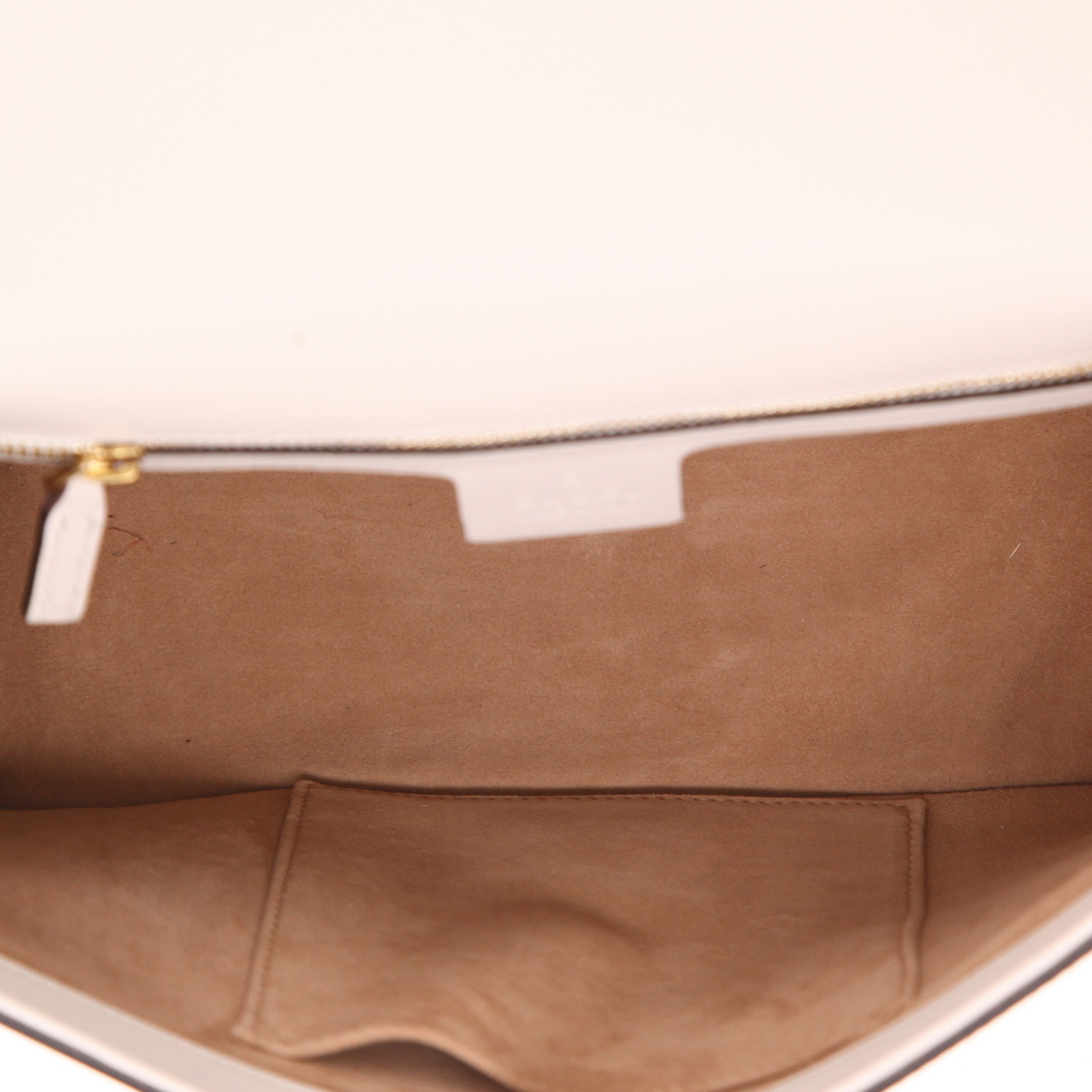 Gucci  Sylvie handbag  in white leather - Detail D3