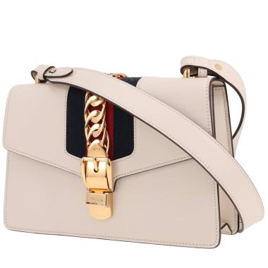 Bolso de mano Gucci  Sylvie en cuero blanco