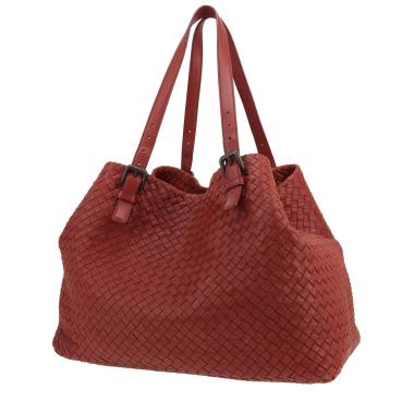 Shopping bag Bottega Veneta   in pelle intrecciata rosso mattone