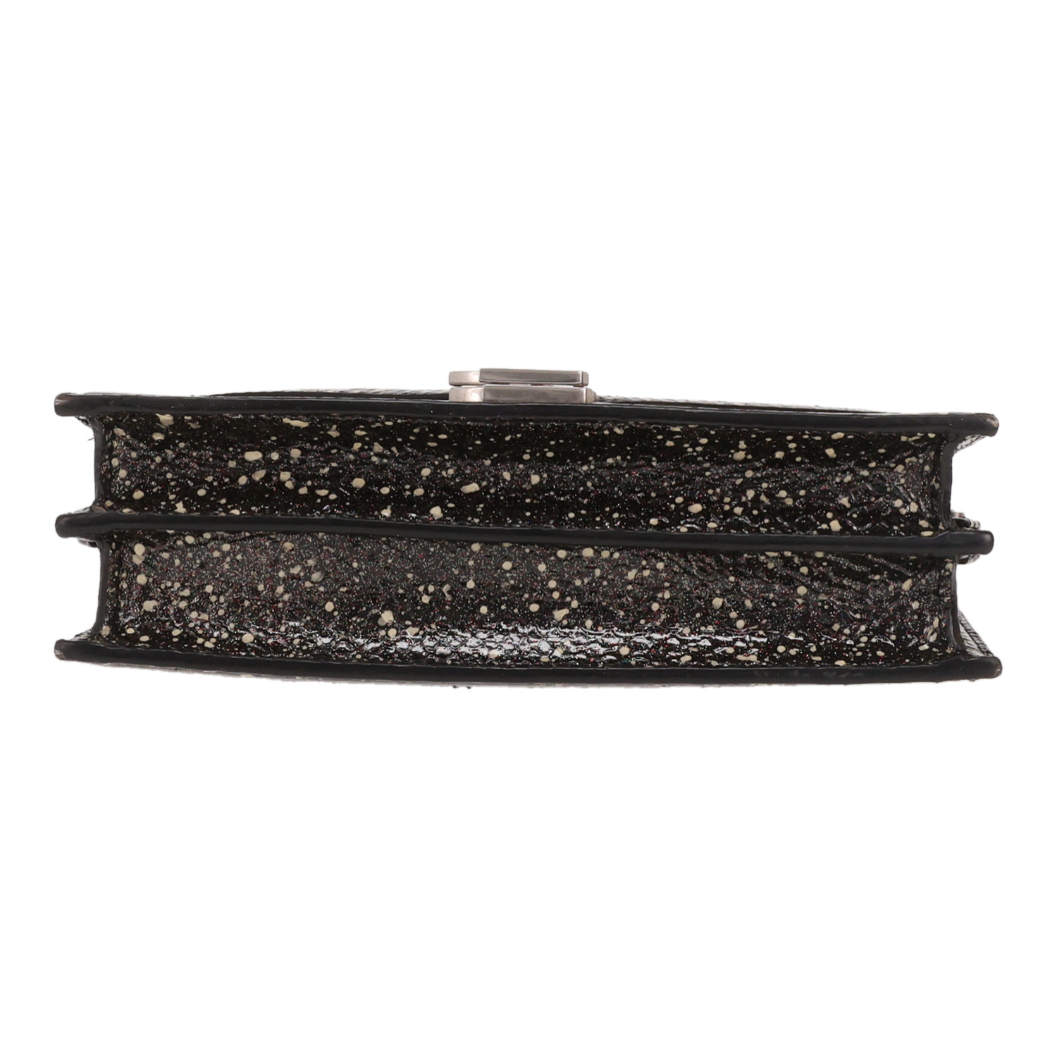 Borsa a tracolla Saint Laurent  Cassandre in pitone nero - Detail D1