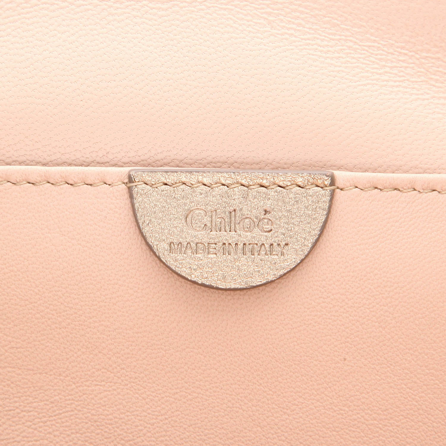 Chloé  Elsie shoulder bag  in gold leather - Detail D2