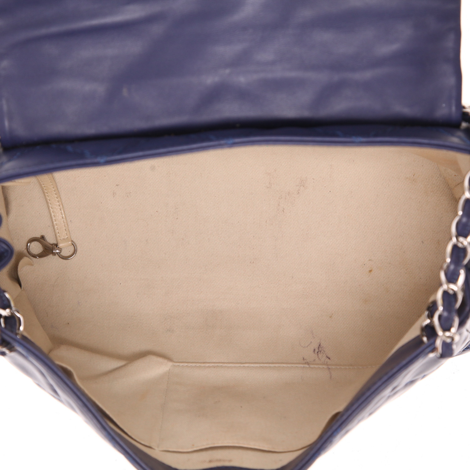 Chanel  Hampton handbag  in blue quilted leather - Detail D3