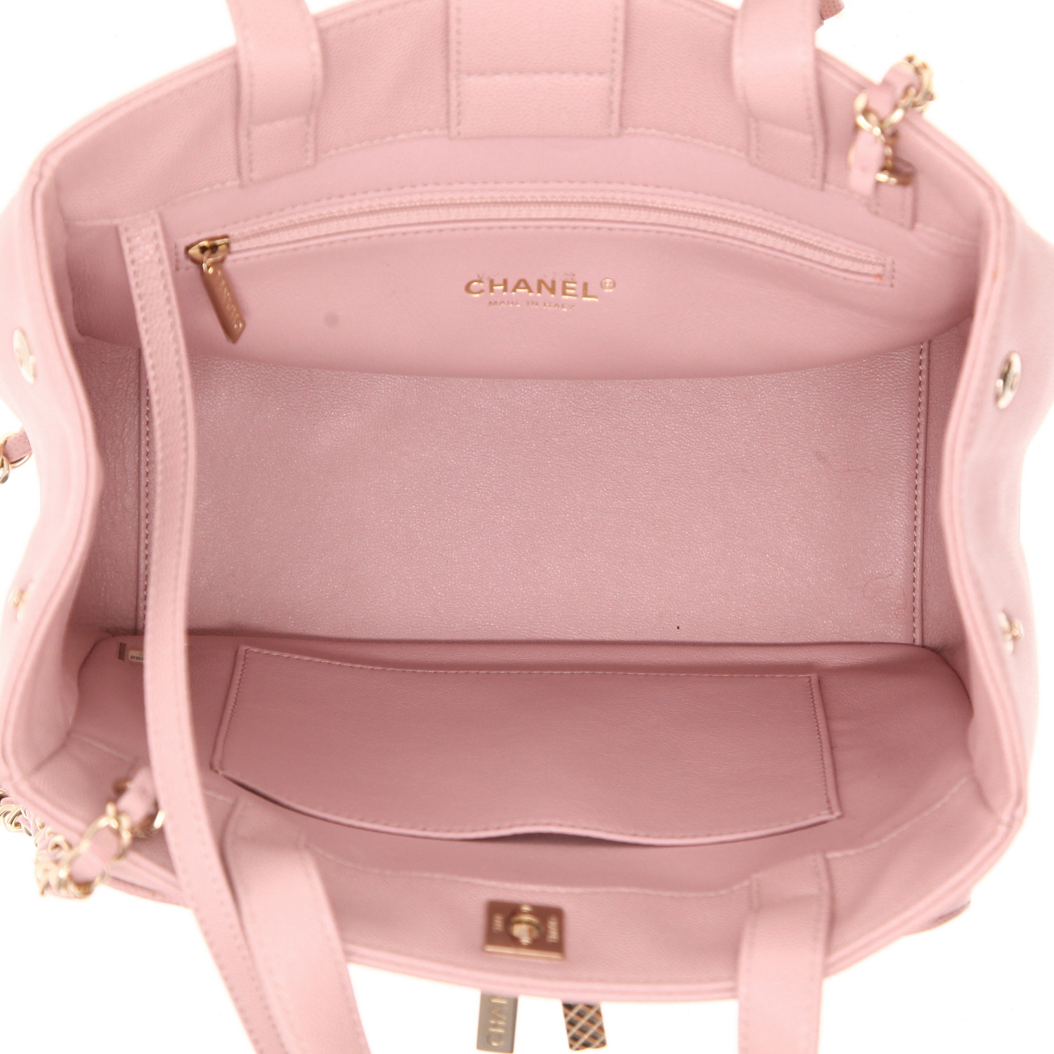 Borsa Chanel  Executive in pelle martellata rosa - Detail D3