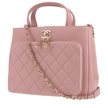 Sac à main Chanel  Executive en cuir grainé rose