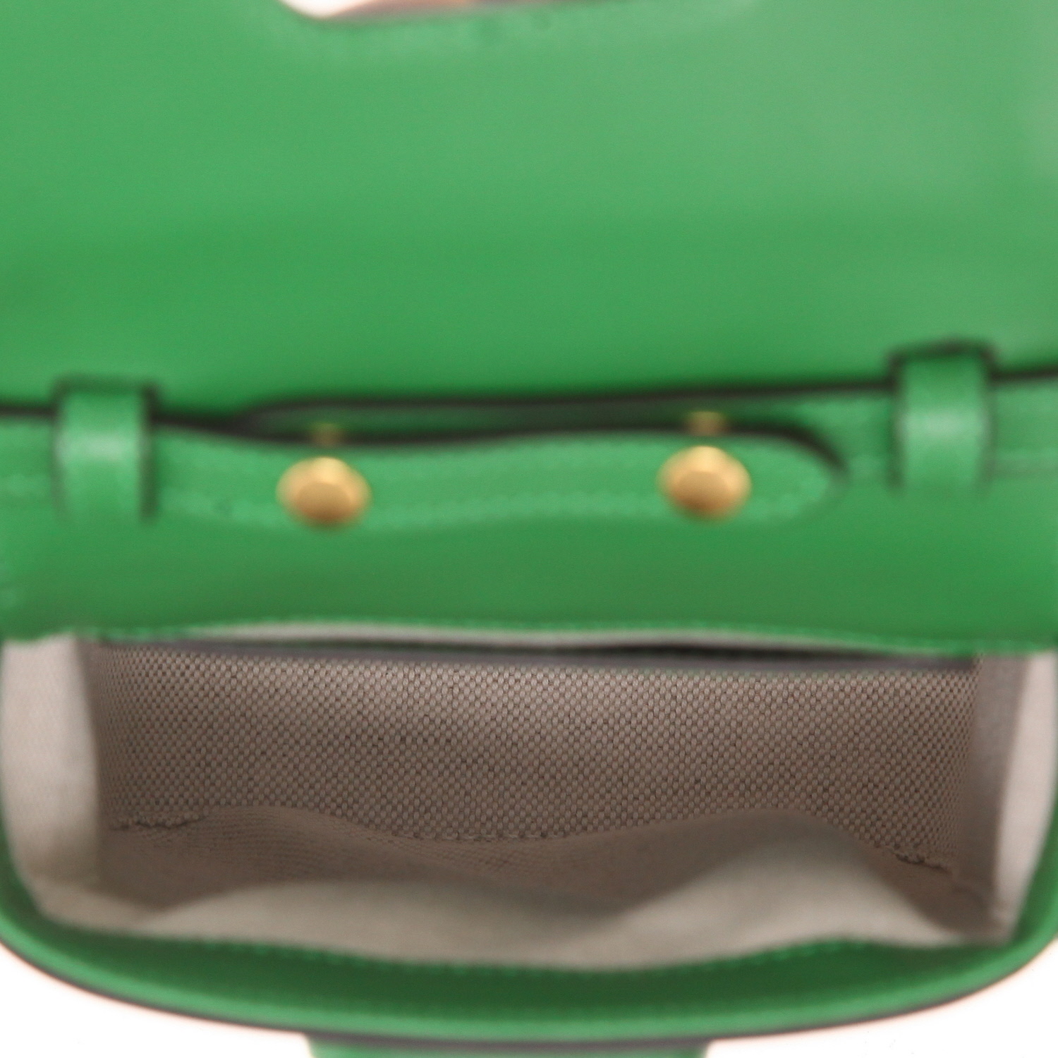 Bolso bandolera Gucci  Bamboo vertical en cuero verde y bambú - Detail D3