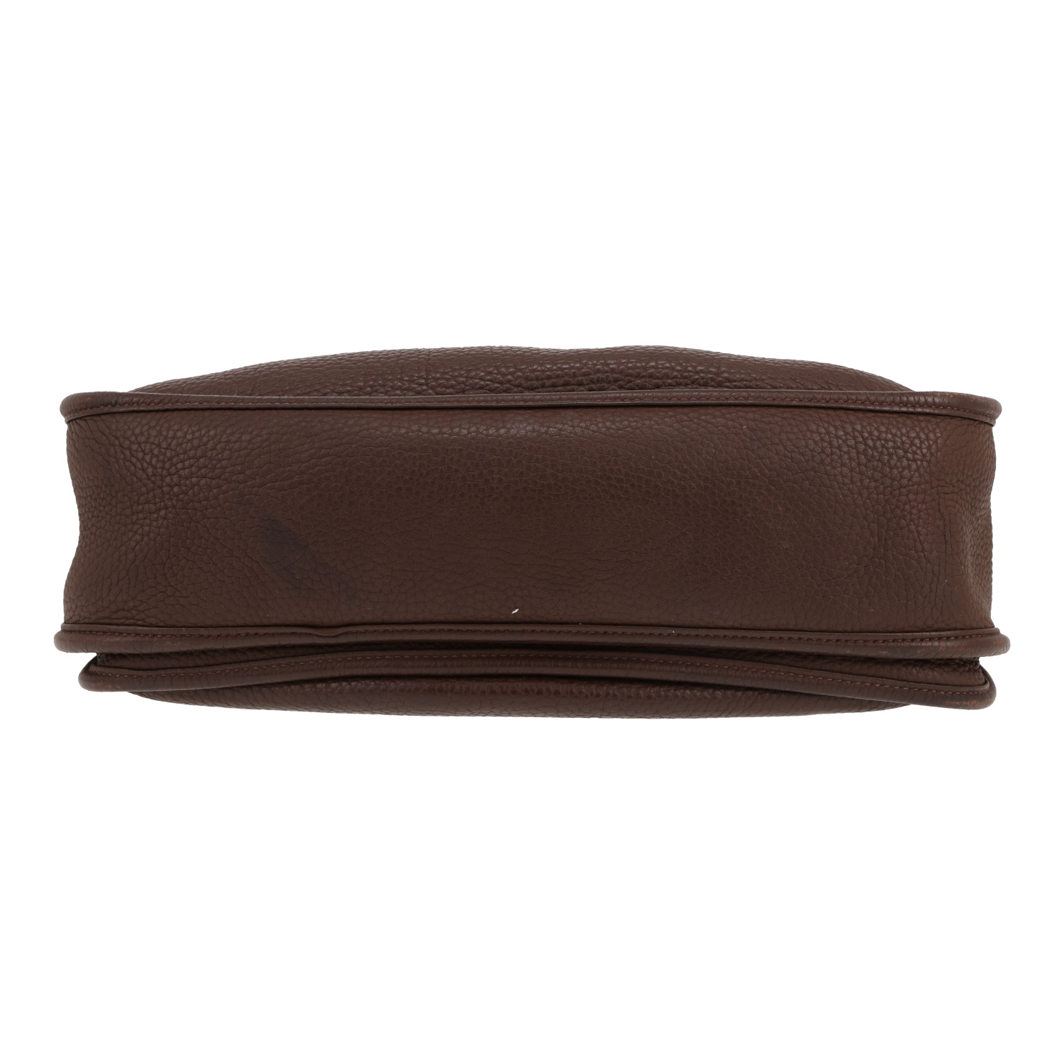 Borsa a tracolla Hermès Evelyne da 33 cm in pelle di vitello “Clémence” color Cacao - Detail D1
