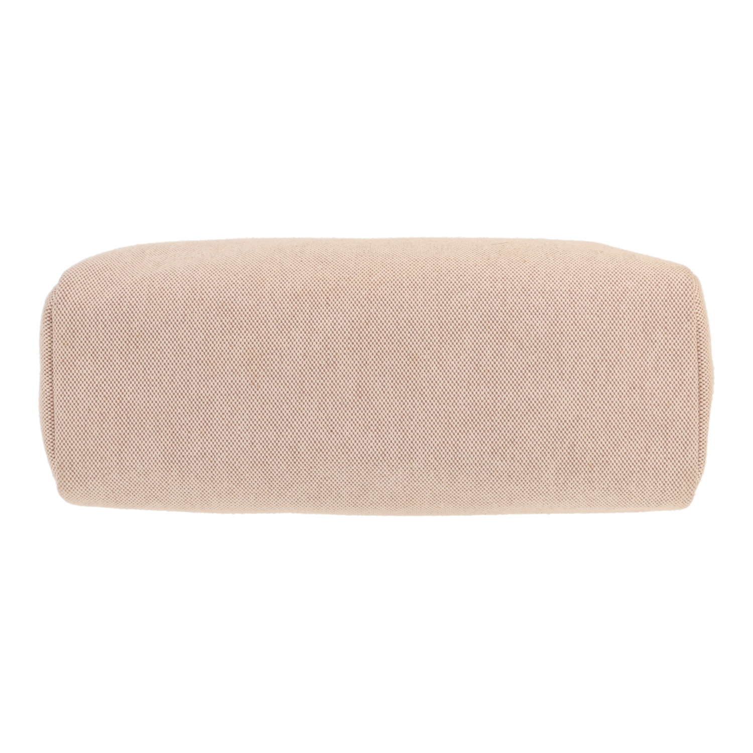 Sac bandoulière Hermès  Herbag en toile beige et cuir noir - Detail D1