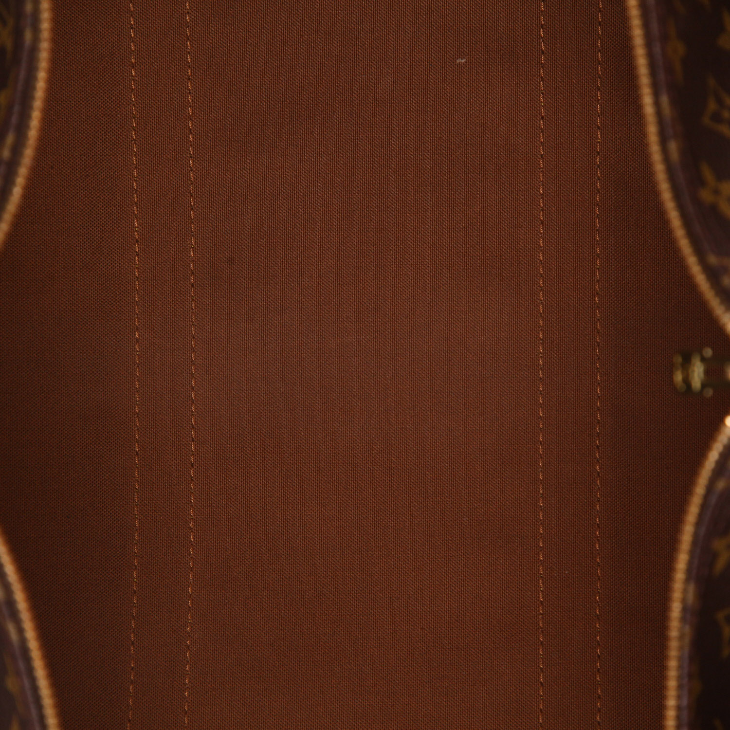 Bolsa de viaje Louis Vuitton Keepall 55 de lona Monogram marrón y piel natural - Detail D3