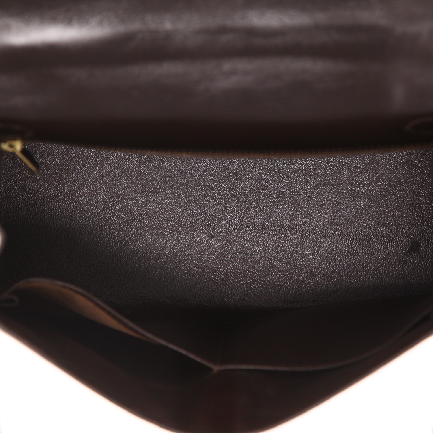Sac à main Hermès  Kelly 28 cm en cuir box marron-chocolat - Detail D3