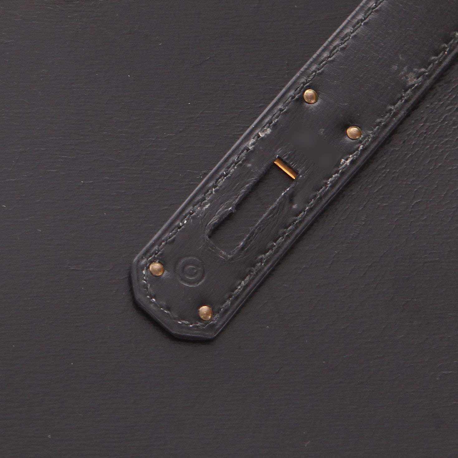 Bolso Hermès Kelly de 28 cm, de piel negra tipo «box» - Detail D4