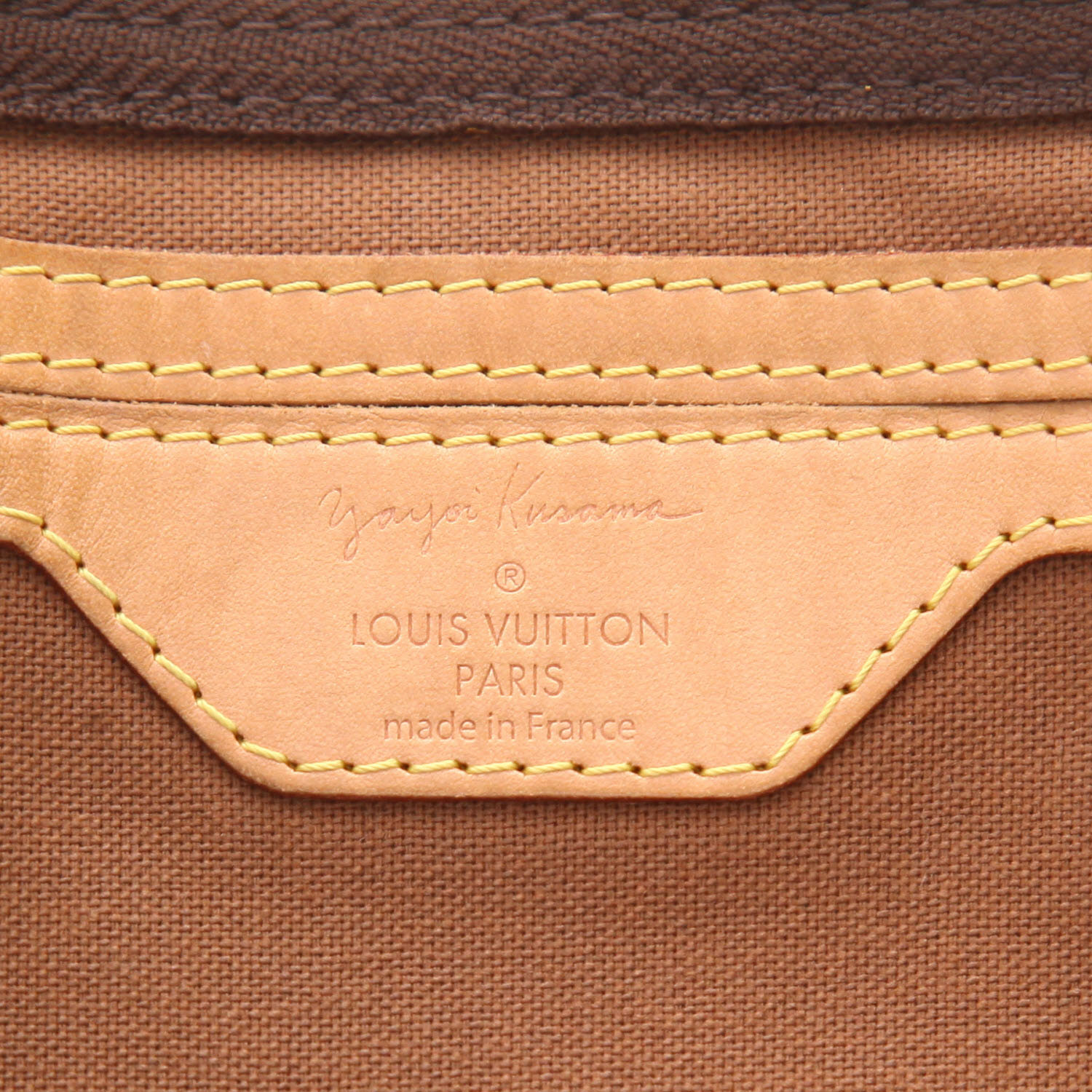 Sac à main Louis Vuitton  x Yayoi Kusama Speedy 30 Édition Limitée en toile monogram marron et jaune - Detail D2