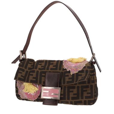 Sac à main Fendi  Baguette en toile monogram marron